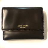Kate Spade Bags | Authentic Nwt Kate Spade Black Leather Lisa Greenwich Avenue Trifold Wallet | Color: Black | Size: 4 Inches (L) By 1 Inch (W) By 4 Inches (H)