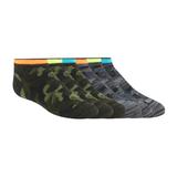 Skechers 6 Pack Low Cut Camo Socks | Size Small | Black