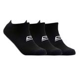 Skechers Men's 3 Pack No Show Stretch Socks | Size Large | Black | Nylon