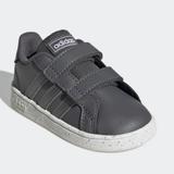Adidas Shoes | Adidas Grand Court Grey Velcro Shoes (6.5k) | Color: Gray/White | Size: 6.5bb