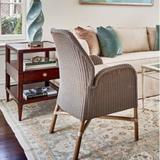 Armchair - Woodbridge Furniture 23" Wide Armchair Cotton/Rattan/Wicker in Brown/Gray, Size 36.0 H x 23.0 W x 24.0 D in | Wayfair 7210-28