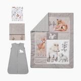Lambs & Ivy Painted Forest 4-Piece Crib Bedding Set | 100% Cotton