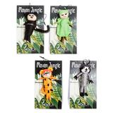My Jungle Friends,'Set of 4 Handcrafted Cotton and Cibaque Animal Worry Dolls'