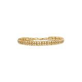 Women's Yellow Gold Plated Sterling Silver 1/2 Cttw Diamond Doublelink Tennis Bracelet by Haus of Brilliance in Yellow Gold