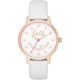 Kate Spade Accessories | Kate Spade Hello Sunshine Ksw1089 Metro Leather Watch | Color: Gold/White | Size: Os