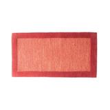 Area Rug - Plow & Hearth Madrid Banded Rectangular Hearth Rug, 2 ' x 4 ' Solid Color Handmade Rectangle 2' x 4' Wool Area Rug in Red/Wool in Wayfair