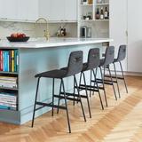 Gus* Modern Lecture Series Short, Counter & Bar Stool Wood in Black/Brown, Size 30.0 H x 18.5 W x 20.5 D in | Wayfair ECCHLECT-ab