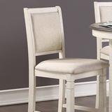 Ophelia & Co. Ramage Side Chair in Antique White/Beige Wood/Upholstered/Fabric in Brown/White | Wayfair DBEE9A07FC7540BF9E569A5188C2C729