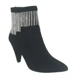 Impo Women's Toledo Ii Chain Fringe Ankle Boot With Memory Foam, Black, 9