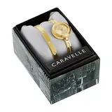 Caravelle Designed By Bulova Womens Gold Tone Stainless Steel 2-pc. Watch Boxed Set 44x100, One Size