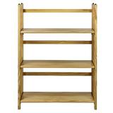 3-Shelf Folding Stackable Bookcase 27.5" Wide-Natural by Casual Home in Natural