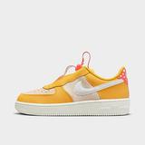 Nike Little Kids' Force 1 Toggle SE Casual Shoes in Blue/Black/Yellow Ochre Size 3.0 Leather/Nylon