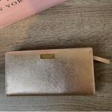 Kate Spade Bags | Kate Spade Wallet Rose Gold -Saffiano Leather | Color: Gold/Red | Size: Os