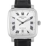Ds Podium Silver Dial Black Leather Watch C025.510.16.033.00