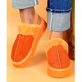 YASIRUN Women's Slippers Orange - Orange Platform Slingback Slipper - Women