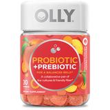 OLLY Probiotic + Prebiotic - Peachy Peach - 30 Gummies - A blend of active probiotics with prebiotic fiber - Supports Immune & Digestive Health