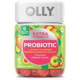 OLLY Extra Strength Probiotic - Juicy Apple - 50 Gummies | 25-day supply - 2 Strains - 6 Billion Probiotics - Support Immune & Digestive Health