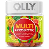 OLLY Adult Multi + Probiotic Vitamins - 70 Gummies - A Blend of Essential Vitamins & Minerals - With 1 Billion Probiotics - Flavor: Tropical Twist