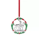 Lenox® 2022 Our First Christmas Metal Deer Ornament, Silver