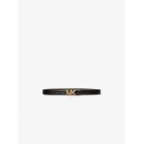 Michael Kors Reversible Logo and Leather Skinny Belt Brown S