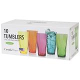 Creative Ware Twist Set of 10 - 24 oz Acrylic Tumblers by Creatively Designed Products in Assorted