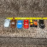 Disney Toys | Cars Movie Die-Cast Character Cars Toys Set Of 6 Mater, Lightning Fast! | Color: Black/White | Size: Osb