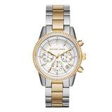 Women's Michael Kors Ritz Pave Watch, Silver Gold