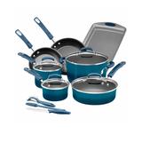 Rachael Ray Hard Enamel Nonstick 14pc Cookware Set, Marine Blue NO SIZE