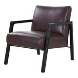 FOX CHAIR CHARRED PLUM LEATHER - Moes Home Collection EQ-1012-20