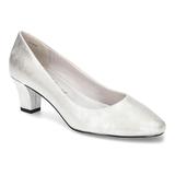 Ballari by Easy Street Women's Block Heel Pumps, Size: 9, Silver