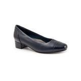 Women's Daisy Pump By Trotters, Navy Patent Blue 7 N Narrow