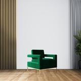 Armchair - Hypefurniture Modern Velvet Accent Chair, Elegant Armchair w/ Stainless Steel Base Velvet in Green | Wayfair Hypefurniture12914