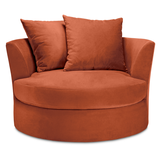 Cuddler Chair Small 52" - Plush Velvet Rust