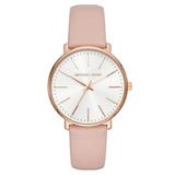 Women's Michael Kors Pyper Leather Strap Watch, Pink