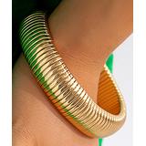 Street Region Women's Bracelets Gold - Goldtone Herringbone Bangle
