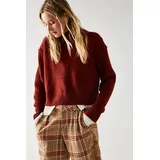 Aubrey Cashmere Turtleneck by Free People, Red Ochre, S
