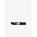 Michael Kors Embellished Logo Leather Waist Belt Black S