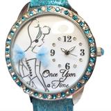 Disney Accessories | Disney Cinderella Once Upon A Time Blue Sparkle Watch | Color: Blue/White | Size: Os