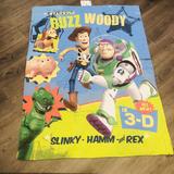 Disney Bedding | Disney Toy Story In 3-D Buzz Lightyear Woody Rex Comforter Blanket 40 X 53.5 | Color: Blue | Size: Os