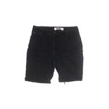 Kim Rogers Denim Shorts: Black Solid Mid-Length Bottoms - Women's Size 13 - Black Wash