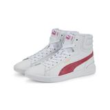 PUMA Women's Sneakers PUMA - Puma White & Sunset Pink Vikky V3 Mid Leather Sneaker - Women
