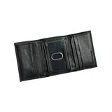 Evergreen Wallets - Iowa Black Leather Interior Tri-Fold Wallet