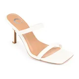 Journee Collection Womens Brie Stiletto Heel Pumps, 8 1/2 Medium, White