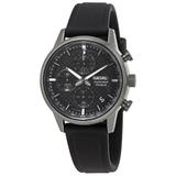 Seiko Chronograph Quartz Black Dial Black Titanium Men s Watch SSB393