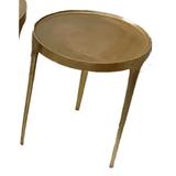 Everly Quinn Med. Cast Aluminium Brass Antique Table Aluminum in Brown/Gray, Size 21.0 H x 17.0 W x 17.0 D in | Wayfair