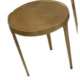 Mercer41 Sm. Cast Aluminium Brass Antique Table Aluminum in Brown/Gray, Size 17.75 H x 14.5 W x 14.5 D in | Wayfair