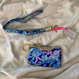 Lilly Pulitzer Accessories | Lilly Pulitzer Turtle Villa Lanyard And Key Card Wallet Set | Color: Blue/Gold | Size: Os