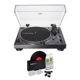 Audio-Technica AT-LP120XUSB Direct-Drive Analog and USB Turntable with Cleaner Kit in Black