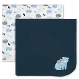 Just Born 2-Pack Bear Thermal Blankets, Blue