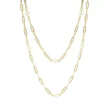 Effy® 36" Freshwater Pearl Necklace In Gold Over Sterling Silver, 16 In